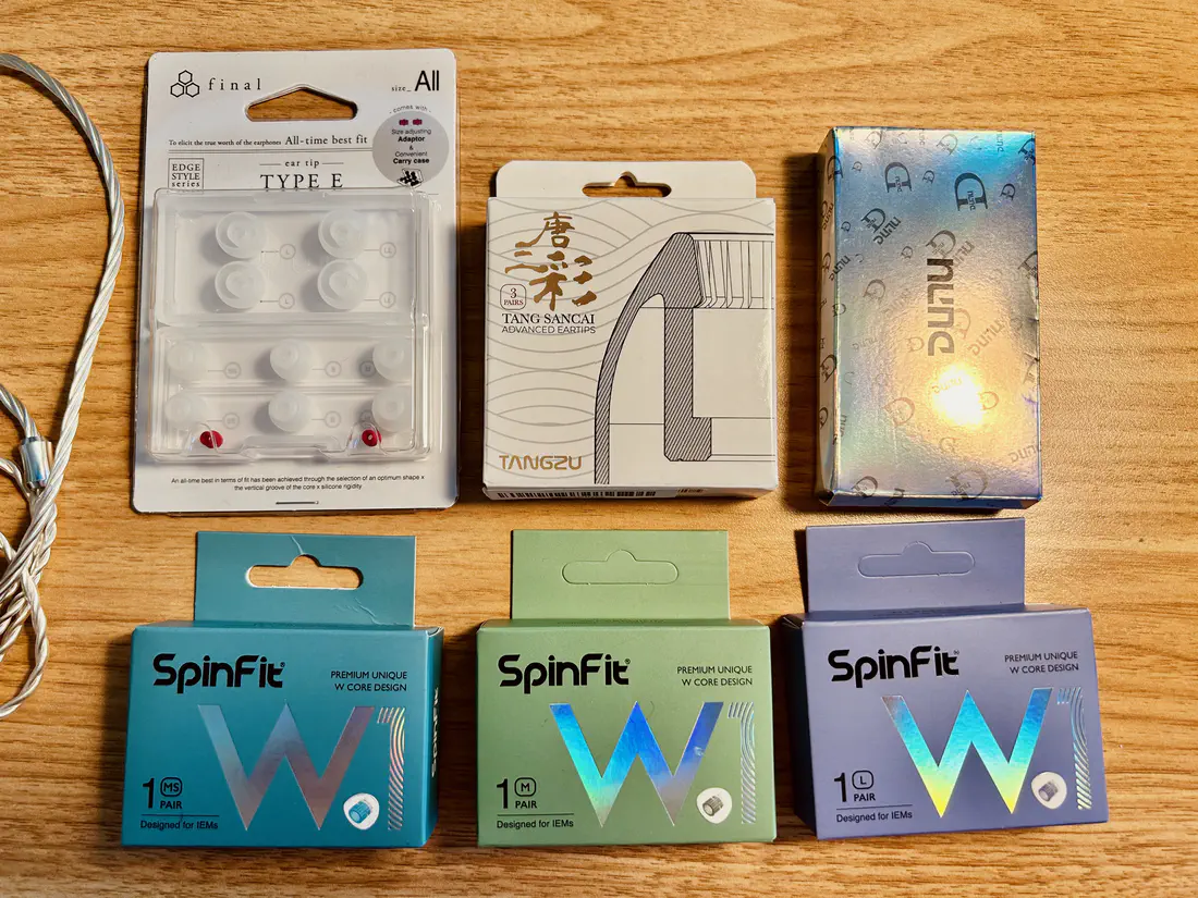 A collection of in-ear monitoring ear tips.